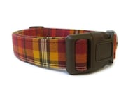 Autumn Plaid Dog Collar - Harvest Plaid