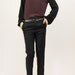 Black pants with lamb leather waist band
