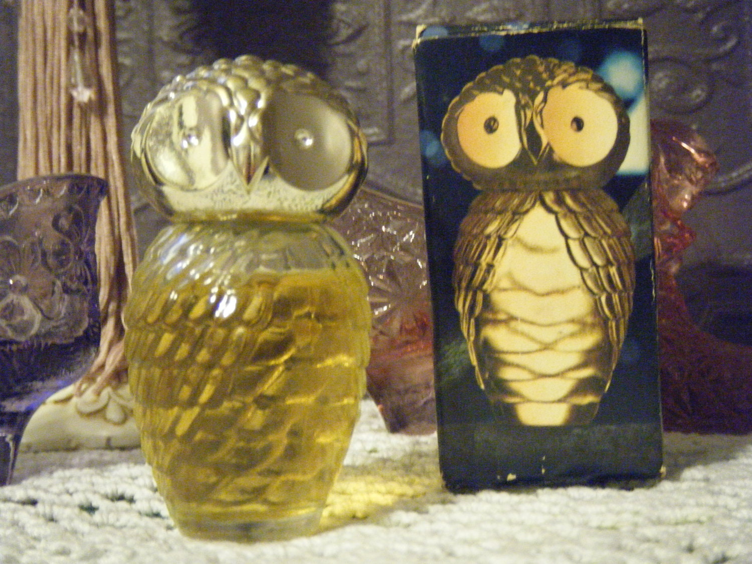 Vintage AVON Owl cologne/perfume bottle
