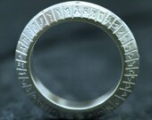 STARGATE SG-1 Inspired Sterling Silver Ring, Wedding Ring set with 9 Brilliant Diamonds Made To Order
