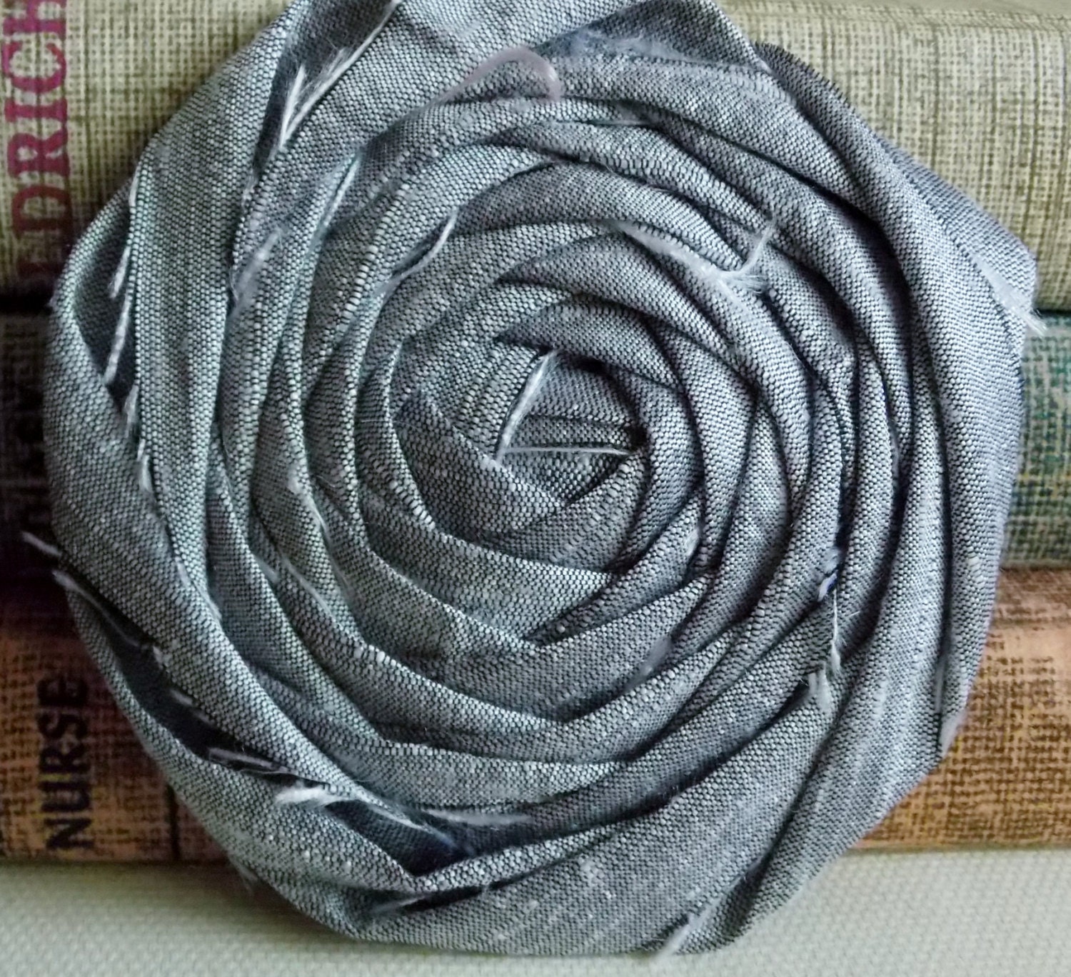 Silver or Gray Silk Wedding Flower Rosette Wedding Decor Bridal Hair Flower Three Inch Flower