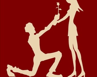 Wedding Proposal vinyl wall art decal