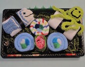 New Baby Boy Gift - Baby Washcloth Sushi Baby Shower Gift - Seafood Duo