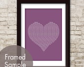 I LOVE YOU (Heart) 5x7 Print (Featured in Purple) Buy 3 Get One Free