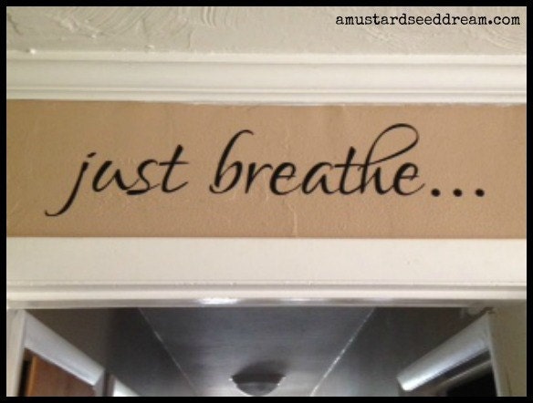 Just Breathe - Vinyl Wall Art, Graphics, Lettering, Decals, Stickers