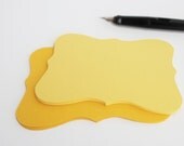 12 Big Bracket cards (4.5 x 3.5 inches)in Canary yellow and Baby Yellow Textured Cardstock A183 Il_170x135