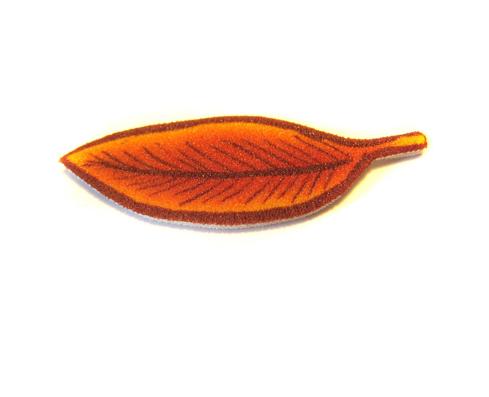 Fall Leaf Autumn yellow, orange and red Brooch Pin