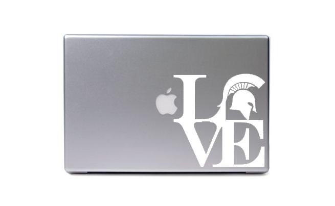 Love MSU Michigan State University Laptop/Macbook/Notebook Computer Sticker Decal