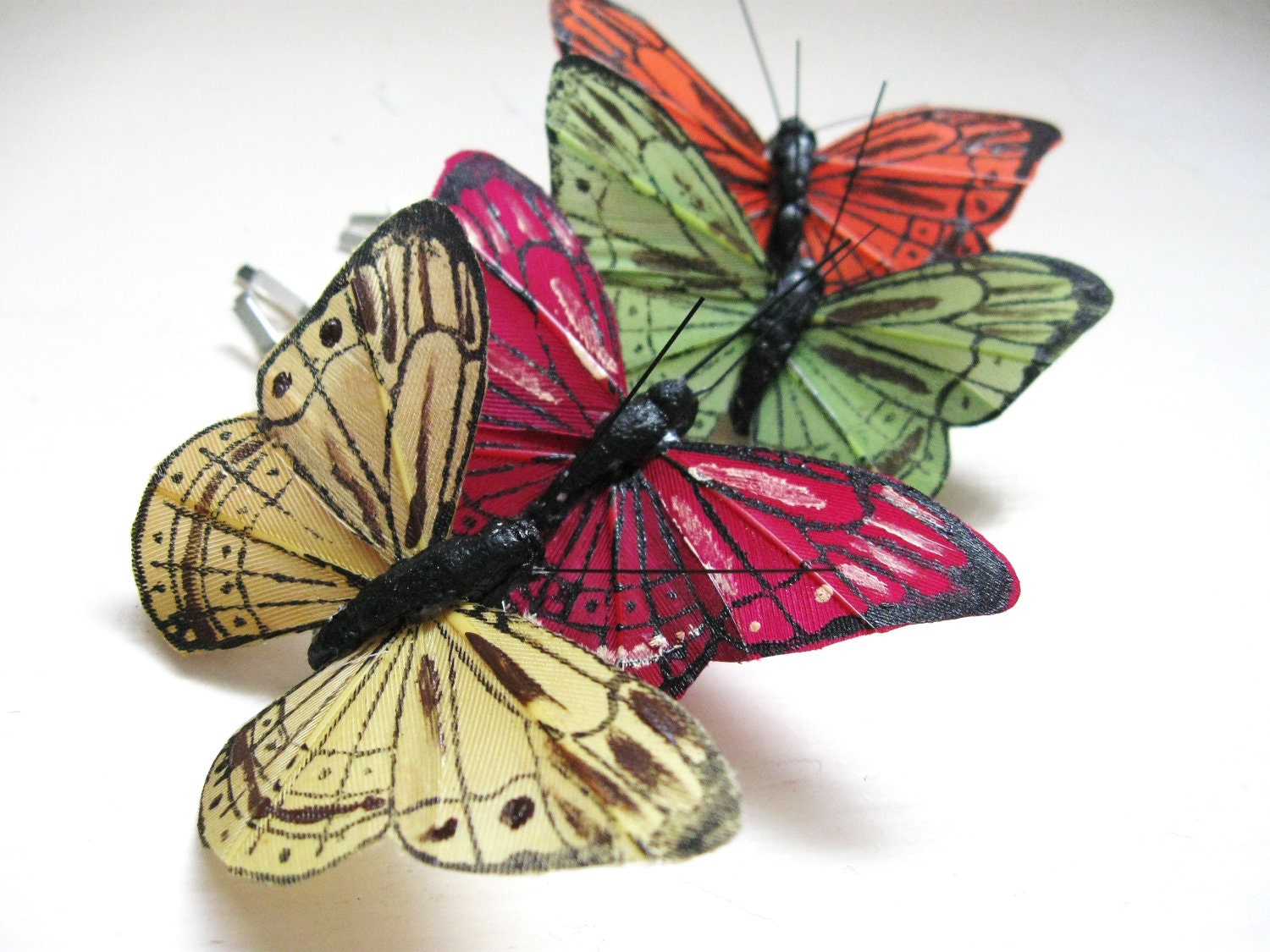 Butterfly Bobby Pins - Autumn set of four for whimsical weddings, bridesmaids, and free spirits