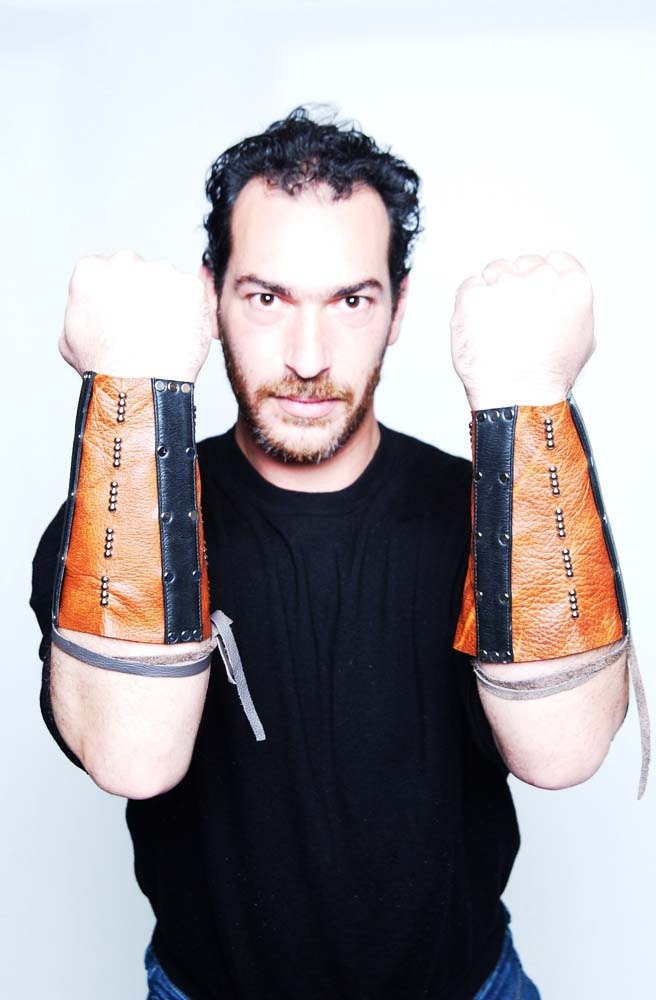Men's Leather Bracer Cuffs