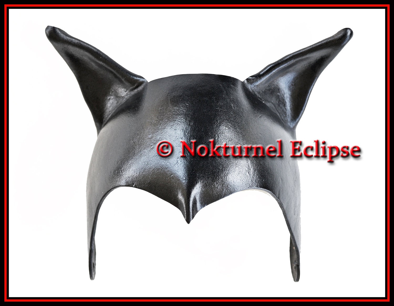 Catwoman Leather Cat  Mask Cat Ears Hat Headpiece Super Hero Batgirl Batman Comic Con DragonCon Cosplay Halloween Costume