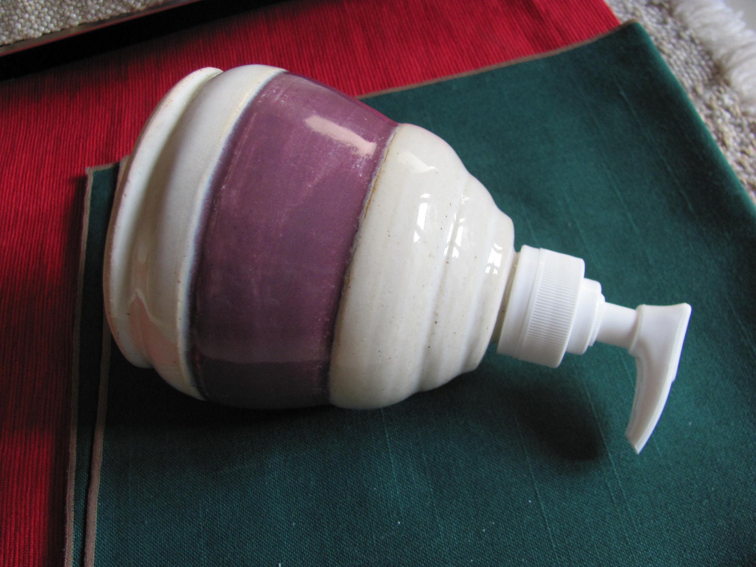 Ceramic Soap Dispenser Stoneware Handmade Pottery