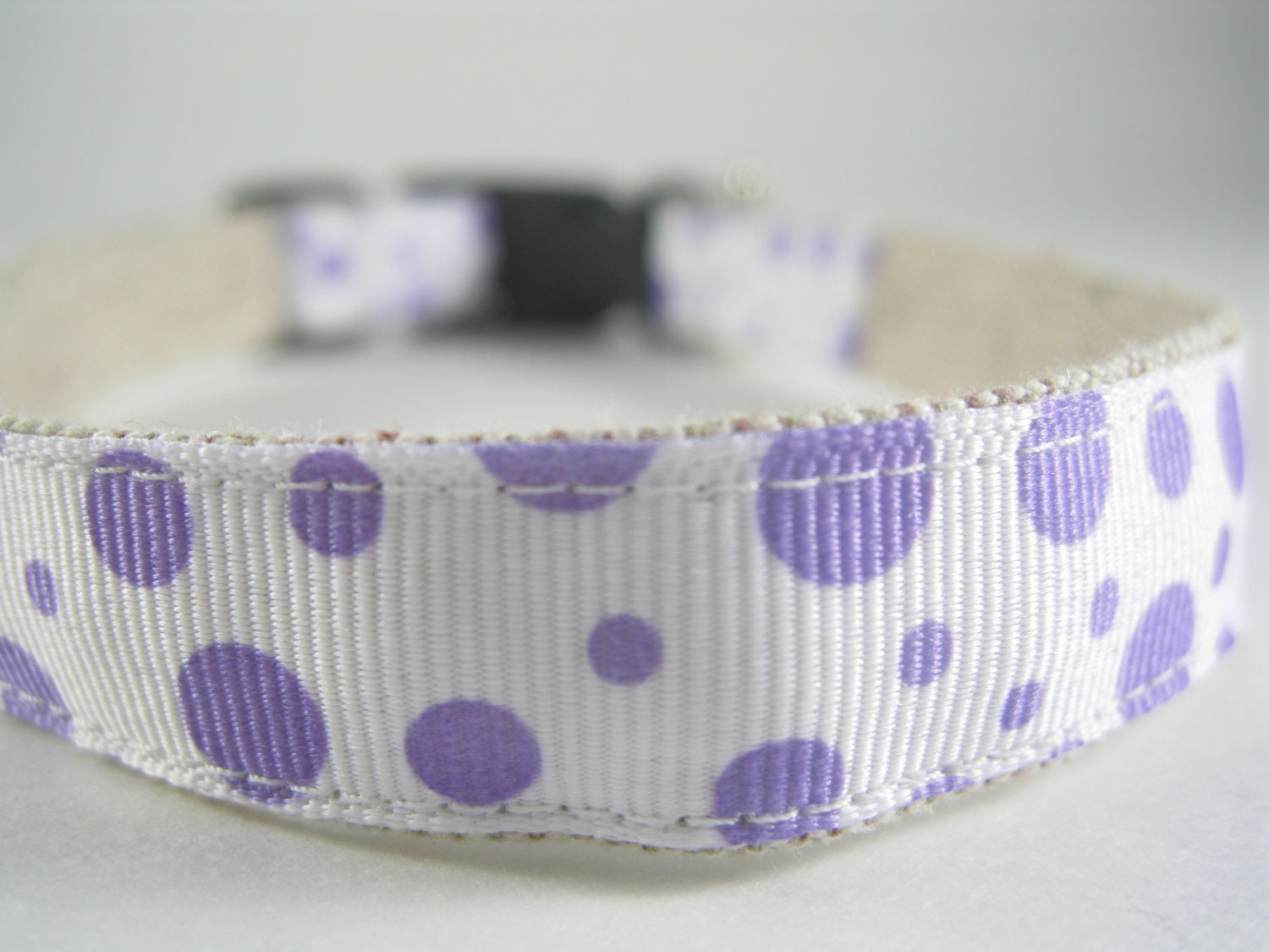 Hemp Dog Collar - Purple Rain - 3/4in
