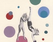 Horsing Around. Original Collage.
