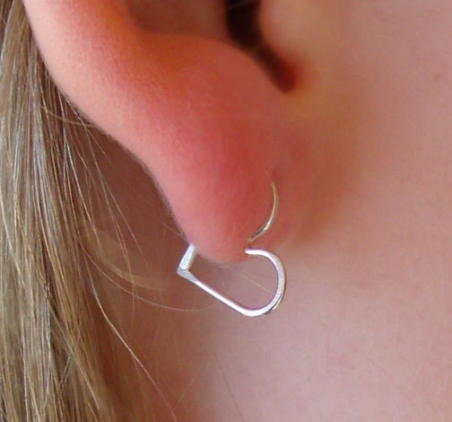 Pair of Heart Earrings, Sterling Silver OR Gold Filled