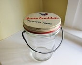 Vintage Laura Scudder's Peanut Butter Jar with Handle