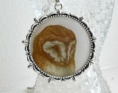 Woodland Owl Necklace - Silver Tone