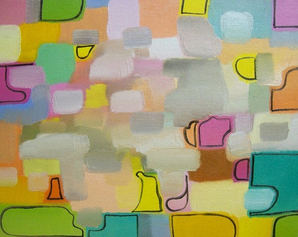 Original Painting Abstract Art Pastel Colors