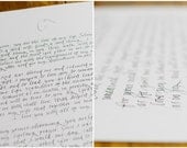 calligraphy vows made to order