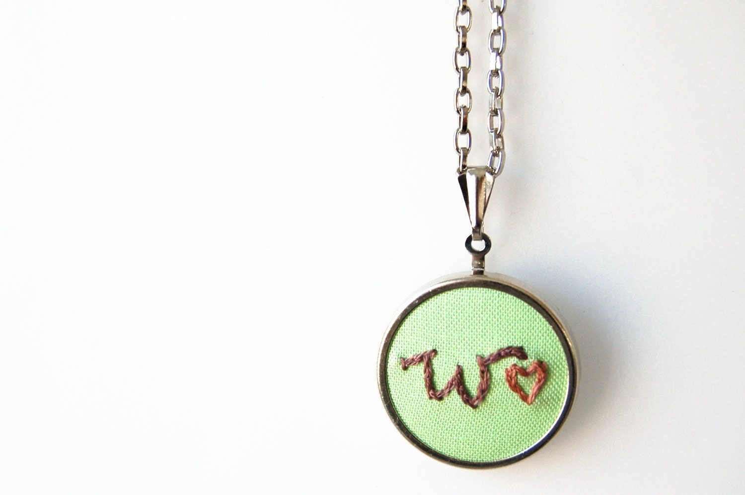 Personalized Monogrammed Gifts. Embroidered Jewelry Initial Necklace. Merriweather Council on Etsy