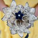 Sheet Music Wedding Bouquet: 10 paper flowers, 7 inch, made to order for bride or bridesmaid, 1st anniversary gift. origami