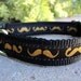 Mustache Dog Collar 3/4" Width / Choose Your Trim and Webbing Color / See Sizes in Listing img
