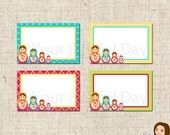 PRINTABLE Matryoshka Doll Label Tents Il_170x135