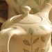 Porcelain Teapot with Leaf Motif