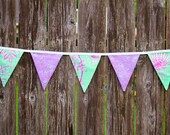 Mint Garden Party Pennant Banner