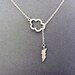 Lightning Cloud Lariat Necklace in Silver- sexy, sophisticated, spring summer style, available in gold, original design by ACutieChick.