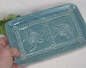 Sea Turtle Plate Blue Double Stamp