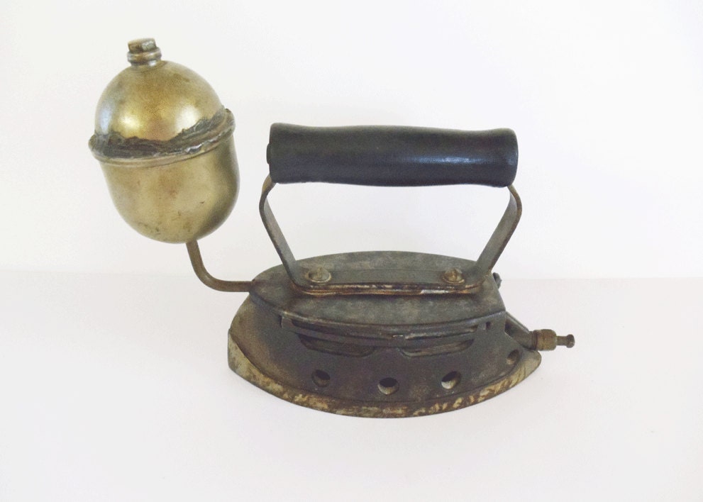 Vintage Coleman Gas Iron - Model 2 - Clothes Pressing - Primitive - Rustic - Home Decor