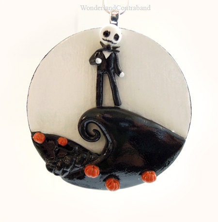 SALE - Jack's Lament - Miniature Sculpture - Charm Pendant Cameo