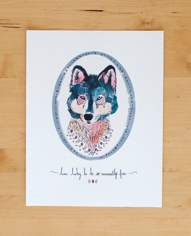 how lucky to be so unusually free 8x10 archival print
