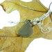 Grey Sea Glass Pendant with silver 925 chain