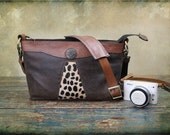 NEW Leather Camera bag - SHORT Convertible Handbag with Insert -  Pre-Order