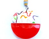 Teen Girl Jewelry Red Teen Girl Gift Glass Handmade Jewelry Summer Necklace