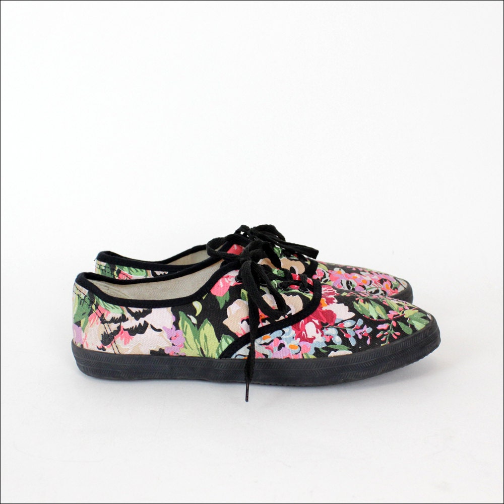 floral canvas sneakers 9