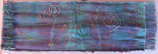 Alpaca Wool, Hand-Embroidered Shawl : "Ocean Shawl"