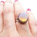 Swarovski Crystal Ring Rare Vintage Pink Opal Sterling Silver