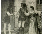 French Antique Postcard from 1904 - La Châtelaine (Medieval Scene)