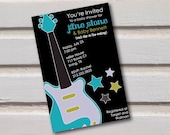 Electric Guitar Baby Shower Invitation