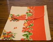 Vintage Print Cloth Bag / Table Cloth Fabric Bag