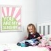 You are my sunshine print. Nursery print song lyrics. Custom colors art for children. 16x20 print sunshine nursery art