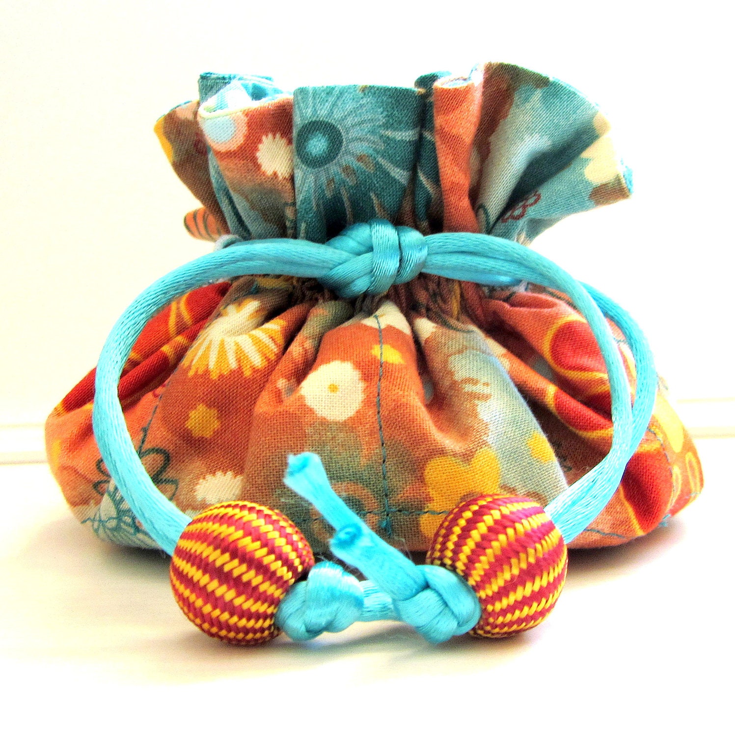 Drawstring Jewelry Pouch Jewelry Holder Jewelry Earthy Fabric Drawstring Jewelry Bag