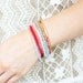 Gold Bar Bracelet - Aqua