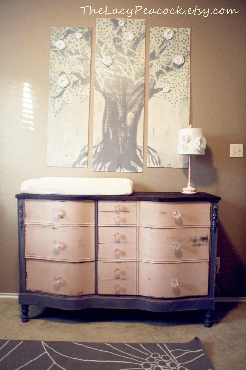 Custom Order Bow Front Dresser/ Changing Table/ Tv Stand/ Buffet