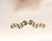 WORM Sterling Silver Stud Earrings Mini Zoo series