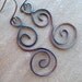 Spiral Copper Earrings Handcrafted Copper Jewelry