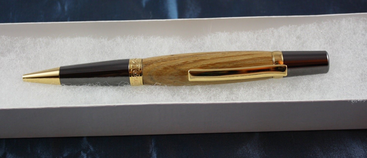 Handmade Pen Hand Turned Honey Locust Wood  Twist  Style   Free Shipping
